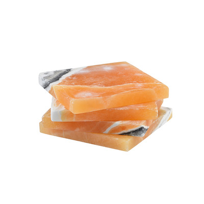 Dessous de verre en calcite orange