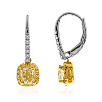 Boucles d'oreilles en or et Diamant SI2 jaune (CIRARI)