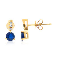 Boucles d'oreilles en or et Saphir bleu de Ceylan (CIRARI)