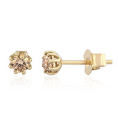 Boucles d'oreilles en or et Diamant champagne I2 (de Melo)