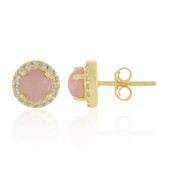 Boucles d'oreilles en argent et Opale rose