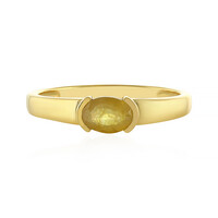 Bague en argent et Saphir jaune de Madagascar