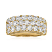 Bague en argent et Topaze blanche