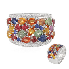 Bague en argent et Saphir jaune