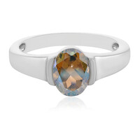 Bague en argent et Topaze arc-en-ciel