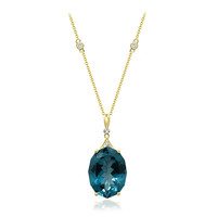 Collier en or et Topaze bleu de Londres
