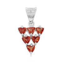 Pendentif en argent et Rubis rouge du soir