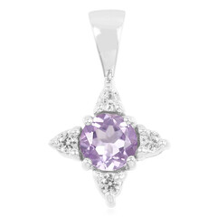 Pendentif en argent et Améthyste Rose de France