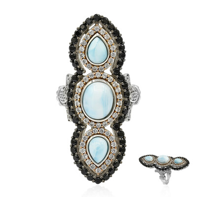 Bague en argent et Larimar (Dallas Prince Designs)