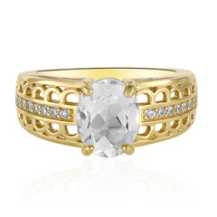 Bague en argent et Topaze blanche