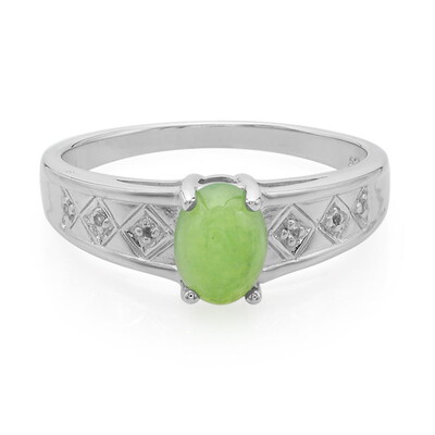 Bague pour homme en argent et Chrysoprase impériale