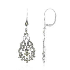 Boucles d'oreilles en argent et Marcassite