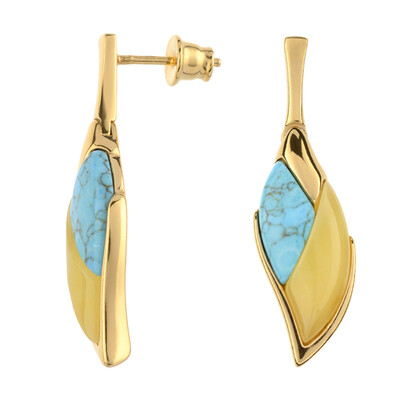 Boucles d'oreilles en argent et Ambre laiteux de la Baltique (dagen)