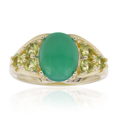 Bague en argent et Onyx vert