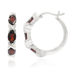 Boucles d'oreilles en argent et Grenat du Mozambique