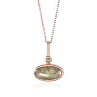 Collier en argent et Labradorite verte de Maniry (KM by Juwelo)