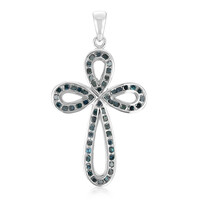 Pendentif en argent et Diamant fantaisie