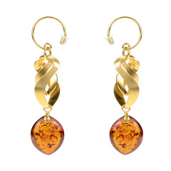 Boucles d'oreilles en argent et Ambre baltique