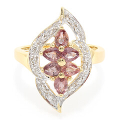Bague en or et Saphir Padparadscha non chauffé (AMAYANI)