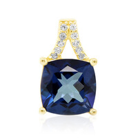 Pendentif en argent et Topaze bleu roi