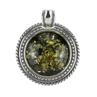 Pendentif en argent et Ambre baltique