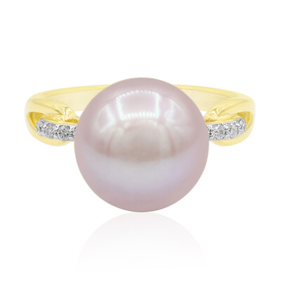 Bague en or et Perle Ming rose royal (TPC)