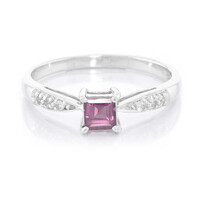 Bague en argent et Rhodolite du Rajasthan