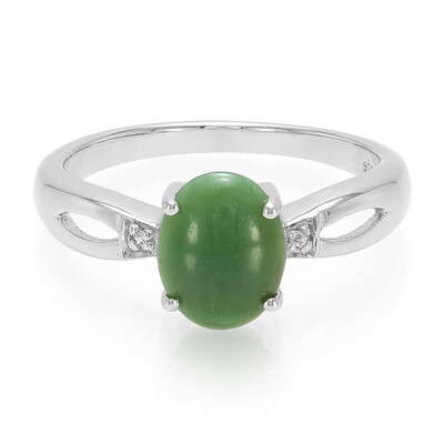 Bague en argent et Chrysoprase impériale