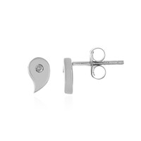 Boucles d'oreilles en argent et Diamant I4 (J)