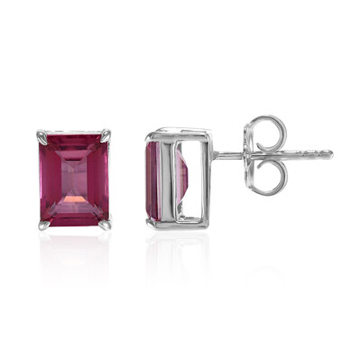 Boucles d'oreilles en argent et Topaze rose