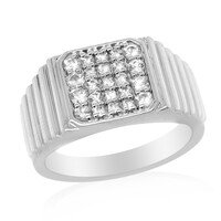 Bague pour homme en argent et Zircon
