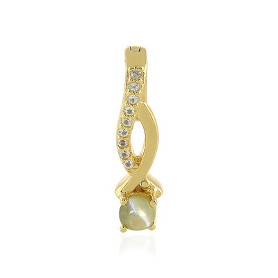 Pendentif en argent et Chrysobéryl œil-de-chat