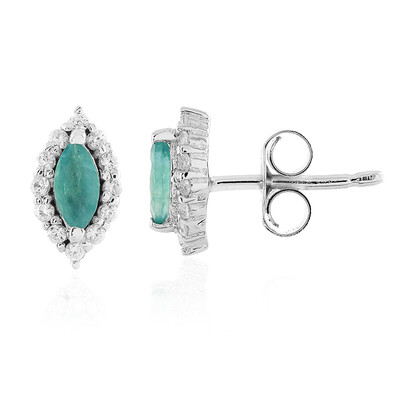 Boucles d'oreilles en argent et Grandidierite