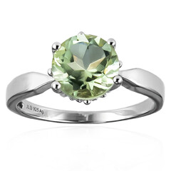 Bague en argent et Améthyste verte