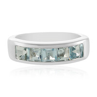 Bague en argent et Aigue-marine