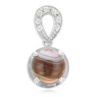 Pendentif en argent et Agate du Botswana