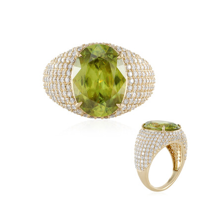 Bague en or et Sphène du Zimbabwe (AMAYANI)