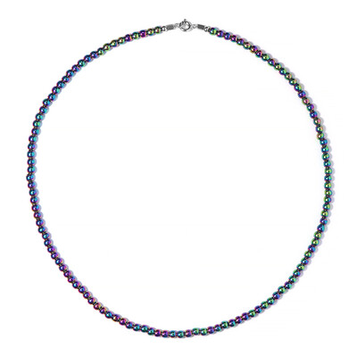 Collier en argent et Hématite mystique