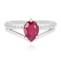 Bague en argent et Rubis de Madagascar