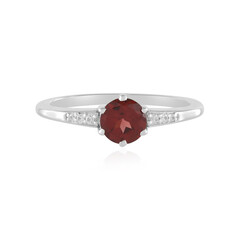 Bague en argent et Grenat du Mozambique