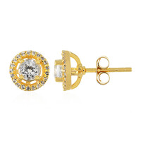 Boucles d'oreilles en argent et Topaze blanche