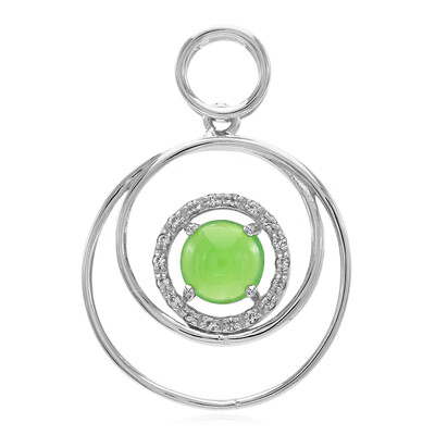 Pendentif en argent et Chrysoprase impériale