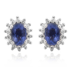 Boucles d'oreilles en argent et Fluorite à couleur changeante