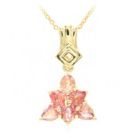 Collier en or et Saphir Padparadscha non chauffé (AMAYANI)