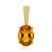 Pendentif en or et Citrine brandy