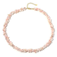Collier en argent et Opale rose