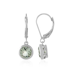 Boucles d'oreilles en argent et Améthyste verte