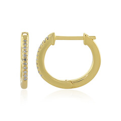 Boucles d'oreilles en argent et Diamant I4 (J)