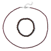 Parure en argent et Grenat d'Inde