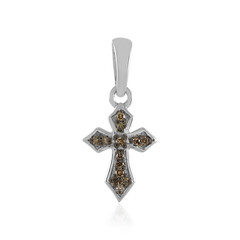 Pendentif en argent et Diamant champagne I2